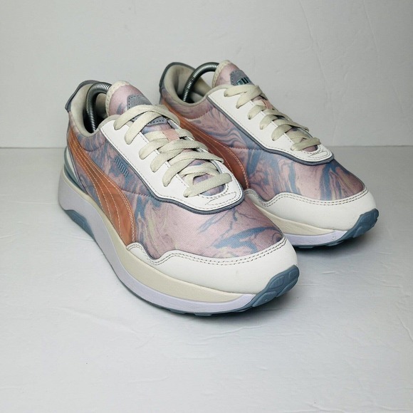 PUMA Women’s Cruise Rider Sneakers Shoes Marble Ivory Glow/Lotus‎ Size 8.5 - Picture 2 of 11